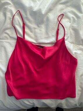 Zara Pink Satin Cami Top